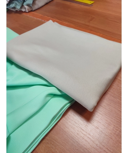 Ściągacz bawełniany prążek do wykończenia bluzy - beżowy